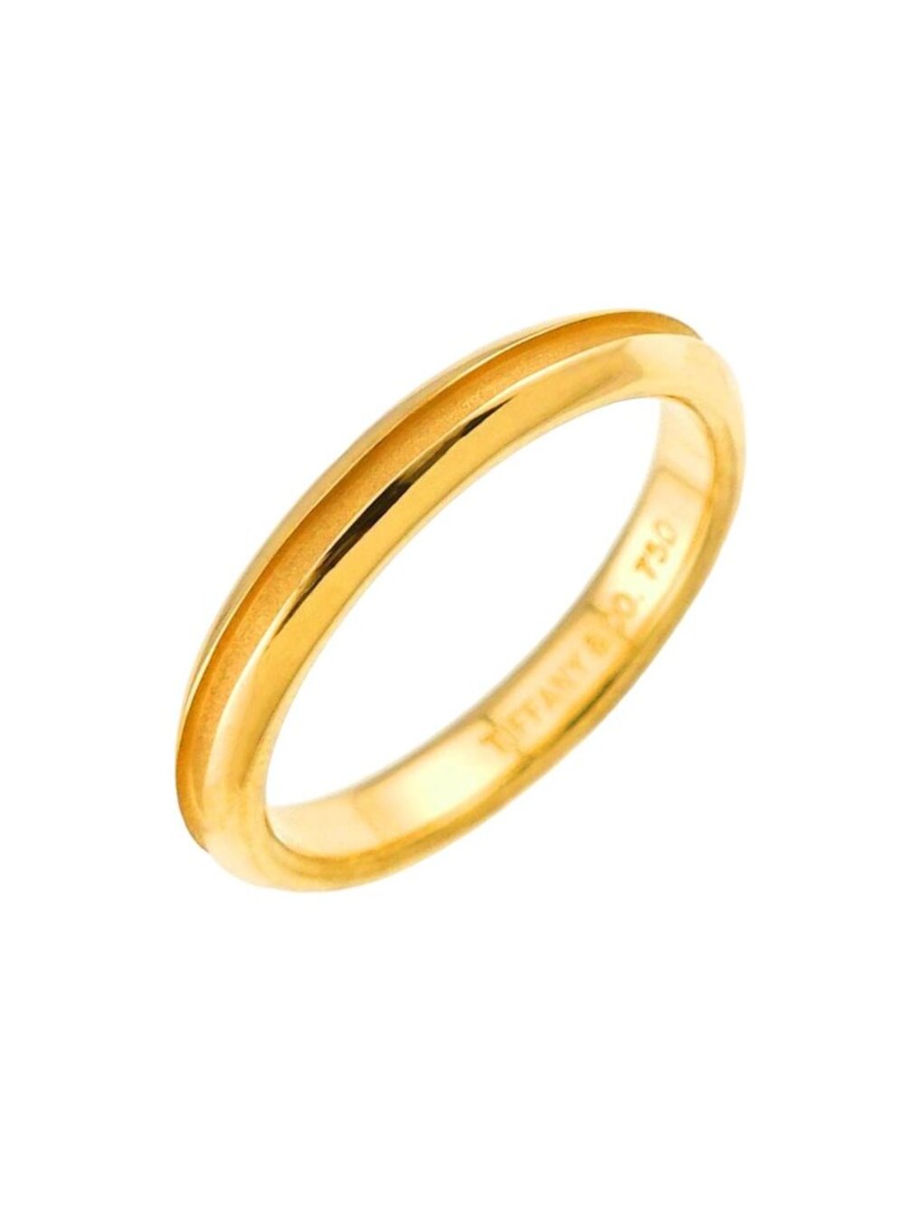 Tiffany & Co Atlas Grooved Ring 18k Yellow Gold
